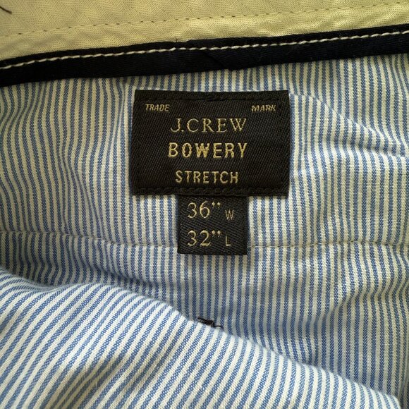 J. Crew Bowery Men’s Gray Slim Fit Stretch Chino Flat Front Cotton 36W/32L - Picture 6 of 7